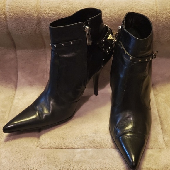 Versace Medusa Insignia Leather Booties - Picture 3 of 7